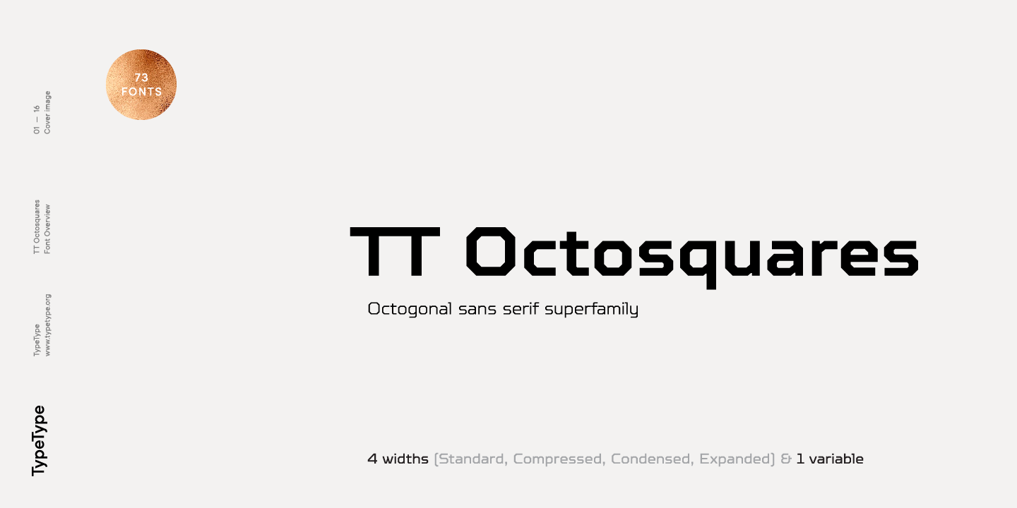 Ejemplo de fuente TT Octosquares Compressed #1